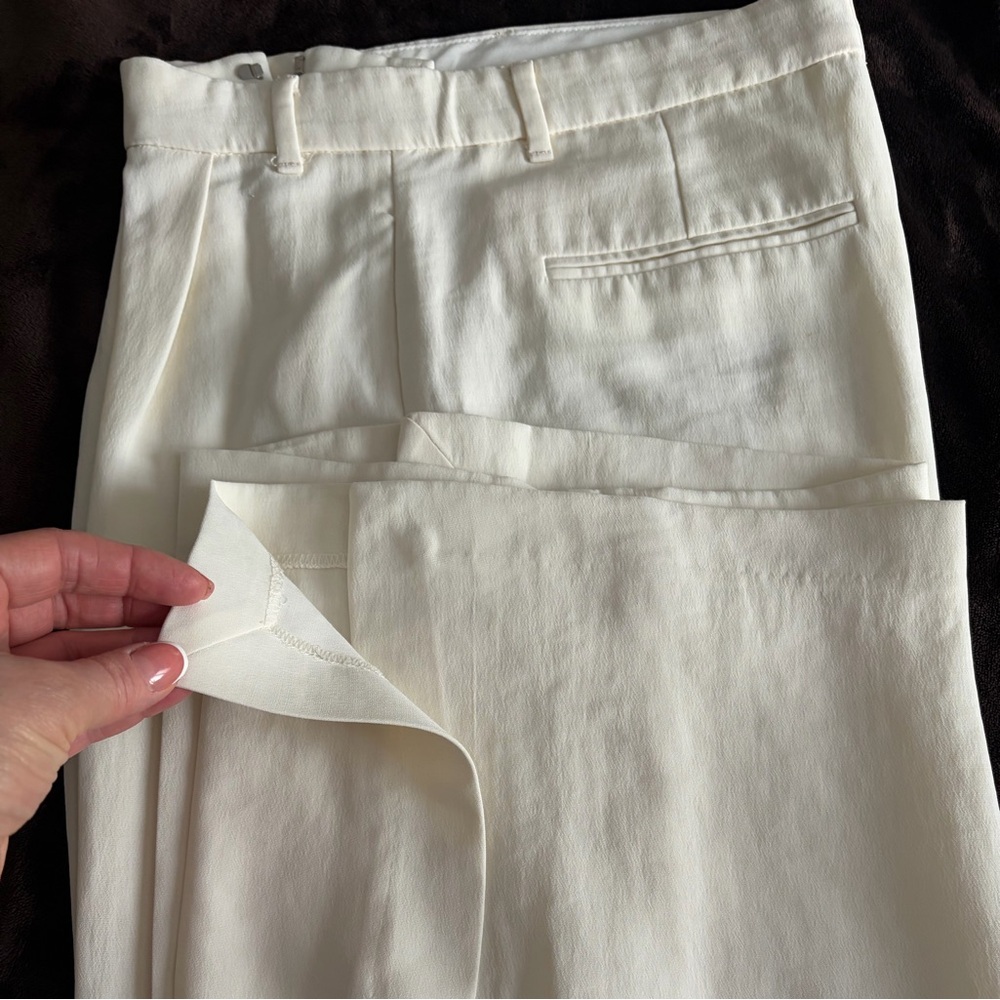 Zara Cream Wide Leg Pants